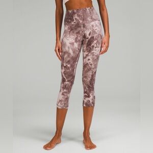 Lululemon align crop 21” Diamond Dye Mink Bery Lunar Rock Shadow Grey